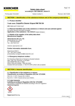 Safety data sheet