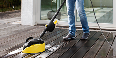 Terassenreinigung T-Racer Steinplatten reinigen