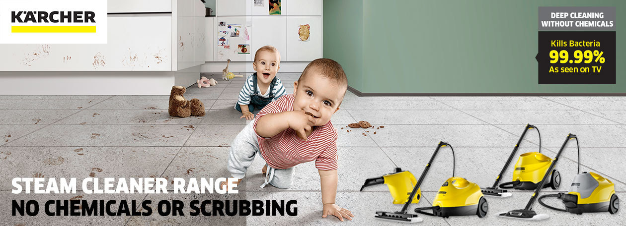 Kärcher Steam Cleaners – No Chemicals or Scrubbing
