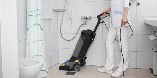 Hospital bathroom cleaning
