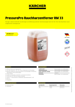 PressurePro Rauchharzentferner RM 33, 20l20 l 62955600