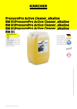 PressurePro Alkaline Active Cleaner RM 81, 2.5l2.5 l