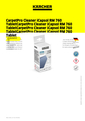 Karcher Puzzi Carpet Cleaner Tablets 16 Tablets - 6.296-079.0 - Karcher