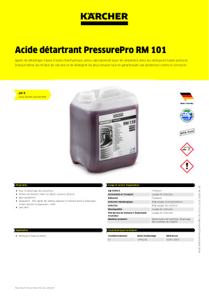 Informations relatives au produit