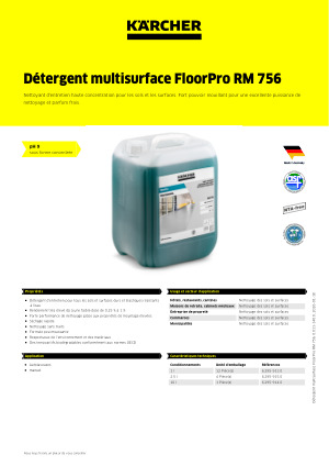 Informations relatives au produit