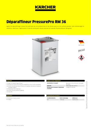 Informations relatives au produit