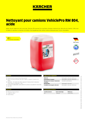 Informations relatives au produit