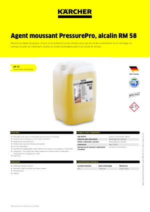 Informations relatives au produit