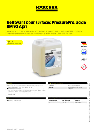 Informations relatives au produit