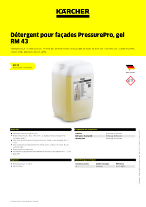 Informations relatives au produit