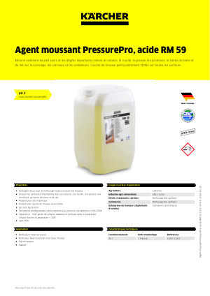 Informations relatives au produit