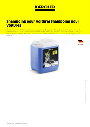Kärcher Nettoyant shampoing pour voiture pour nettoyeur haute pression  62953600