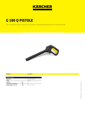 Outdoor Power Equipment Karcher Ersatz Pistole G 180 Q Quick Connect K3 K7 2 642 8 Other Outdoor Power Equipment