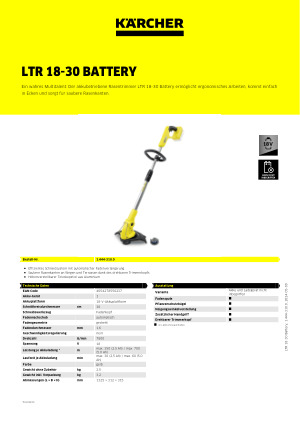 | Battery LTR Kärcher 18-30 14443100