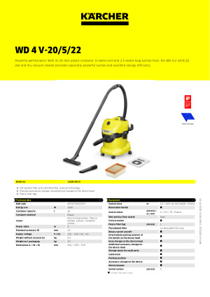 Kärcher multi-purpose vacuum cleaner WD 4 S V-20/5/22