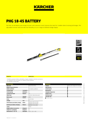 PHG 18-45 Battery