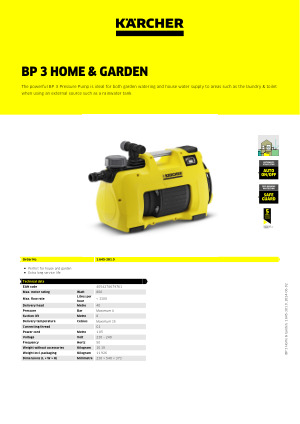 BP 3 Home & Garden  Kärcher Australia