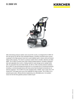 Karcher g store 2600 vh