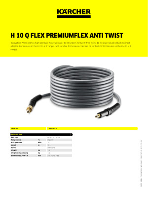 H 10 Q Flex PremiumFlex anti twist | Kärcher Canada