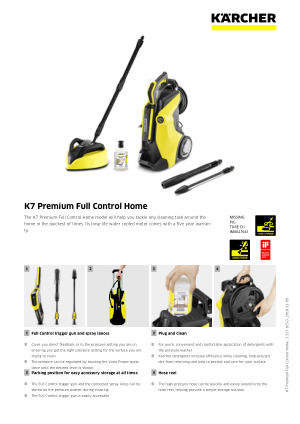 Karcher K7 Premium Full Control Plus Home Pressure Washer Kit (160