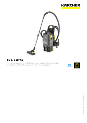 Vacuum cleaner BV 51 Bp *GB | Kärcher UK Vacuum cleaner BV 51 Bp *GB | Kärcher UK