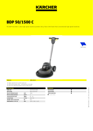 Lustreuse BDP 50/1500C Karcher