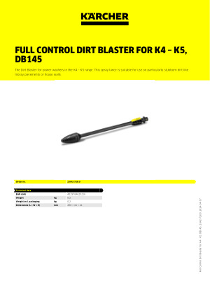 KAER5 2.642-728.0 Full Control Dirt Blaster for K4-K5-DB145 Black 