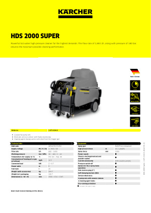 Nettoyeur haute pression HDS 2000 S KARCHER - Outillage et manutention