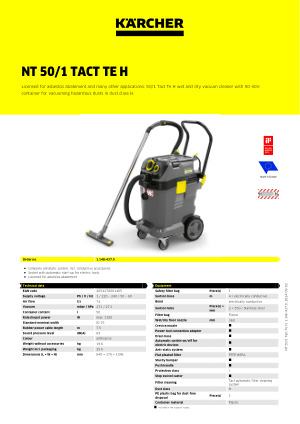 NT 50/1 Tact Te H  Kärcher International