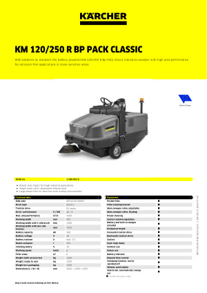 KM 120/250 R Bp Pack Classic | Kärcher International