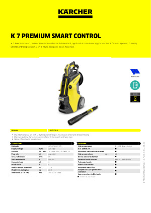 Kärcher Nettoyeur Haute Pression K 7 Premium Smart Control Home : Lien  Innovant à Une App Via Le Bluetooth & Nettoyeur gouttières/canalisations 20  m
