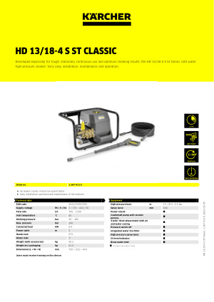 Karcher HD 13/18-4 S + / 180 bar