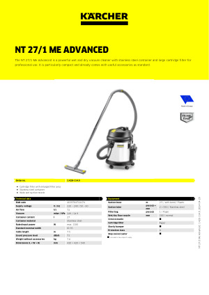 Floor Tool Locking Attachment for Karcher NT 27//1/ ME Professional
