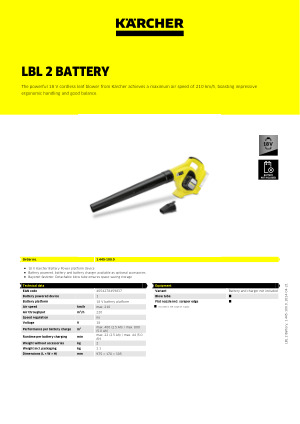Kärcher Souffleur LBL 2 Battery 1.445-100.0 