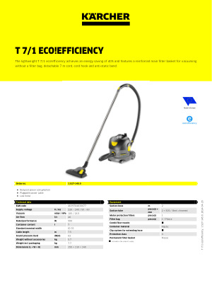 T 12/1T T 7/1 Professional Bodendüse für Kärcher T 7/1 eco!efficiency