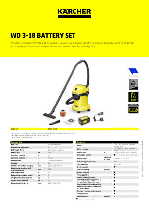 WD 3 Battery  Kärcher International
