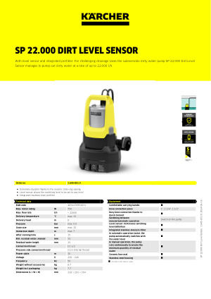 Kärcher Schmutzwasser-Tauchpumpe SP 22.000 Dirt Level Sensor - - Kärcher -  Pillunat