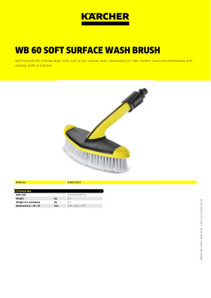 OGIC Soft Wash Brush for K 3.800 Eco Original KARCHER WB 60