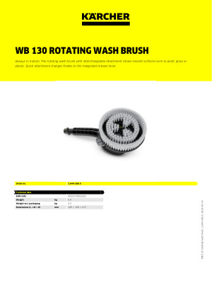 WB 130 rotating wash brush