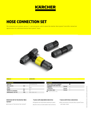 Tuyau nettoyeur haute pression S-2HWS - caoutchouc - DN 8 - Ø extérieur 16  mm - IT M22 x 1,5 mm - PN 400