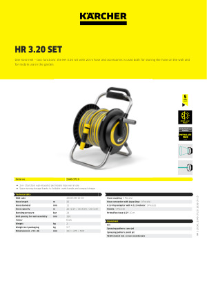 Kärcher dévidoir portable hr 25 - amovible