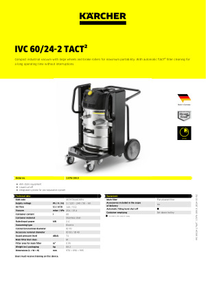 IVC 60/24-2 Tact² | Kärcher Limited