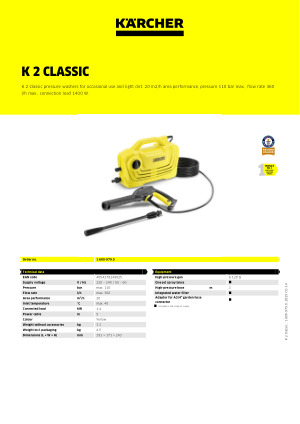 K 2 Classic | Kärcher Limited