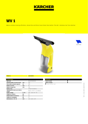 Lavavetri Karcher Wv 1 1.633.200.0 - Polonia, Nuova - Piattaforma