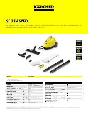 SC5 Steam Cleaner - KARCHER - PDF Catalogs, Documentation