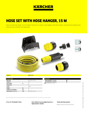 Hose set with hose hanger, 15 m | Kärcher