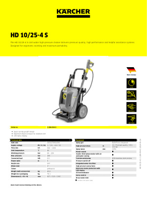 HD 10/25-4 S  Kärcher Limited