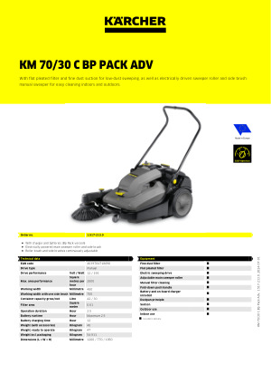 Barredora Manual KM 70/30 C BP ADV Karcher