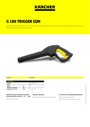 G 160 Trigger Gun | Kärcher New Zealand
