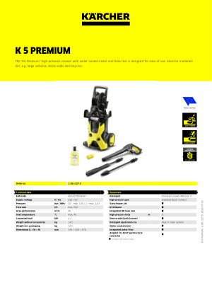 Karcher K5 Premium Full Control Plus Electric Pressure Washer #1.324-684.0